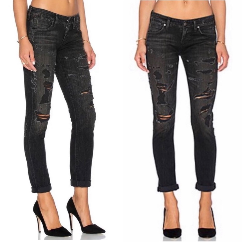 AGOLDE Jeans Chloé Low Rise Slim Liverpool distressed Jeans